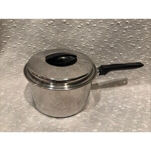 Flint EKCO  Stainless Steel Radiant Heat Core 3 Quart Saucepan&‎ Lid  USA